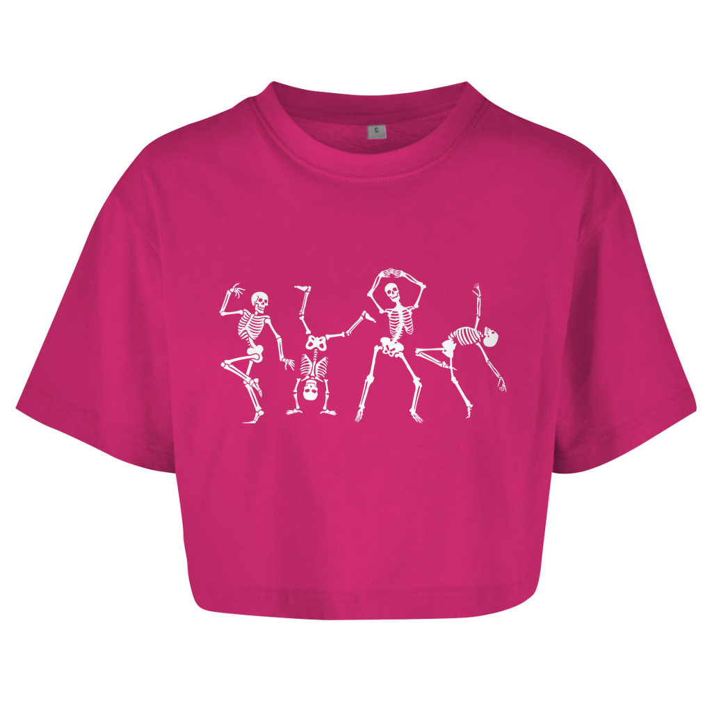 Oversize Crop Top Dancing Bones