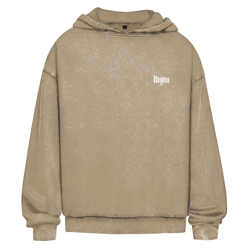 Merch Oversize Washed Hoodie Raydu Logo schwarz Merch
