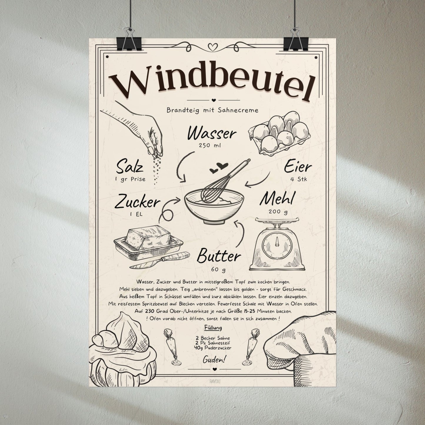 Windbeutel Rezept Poster