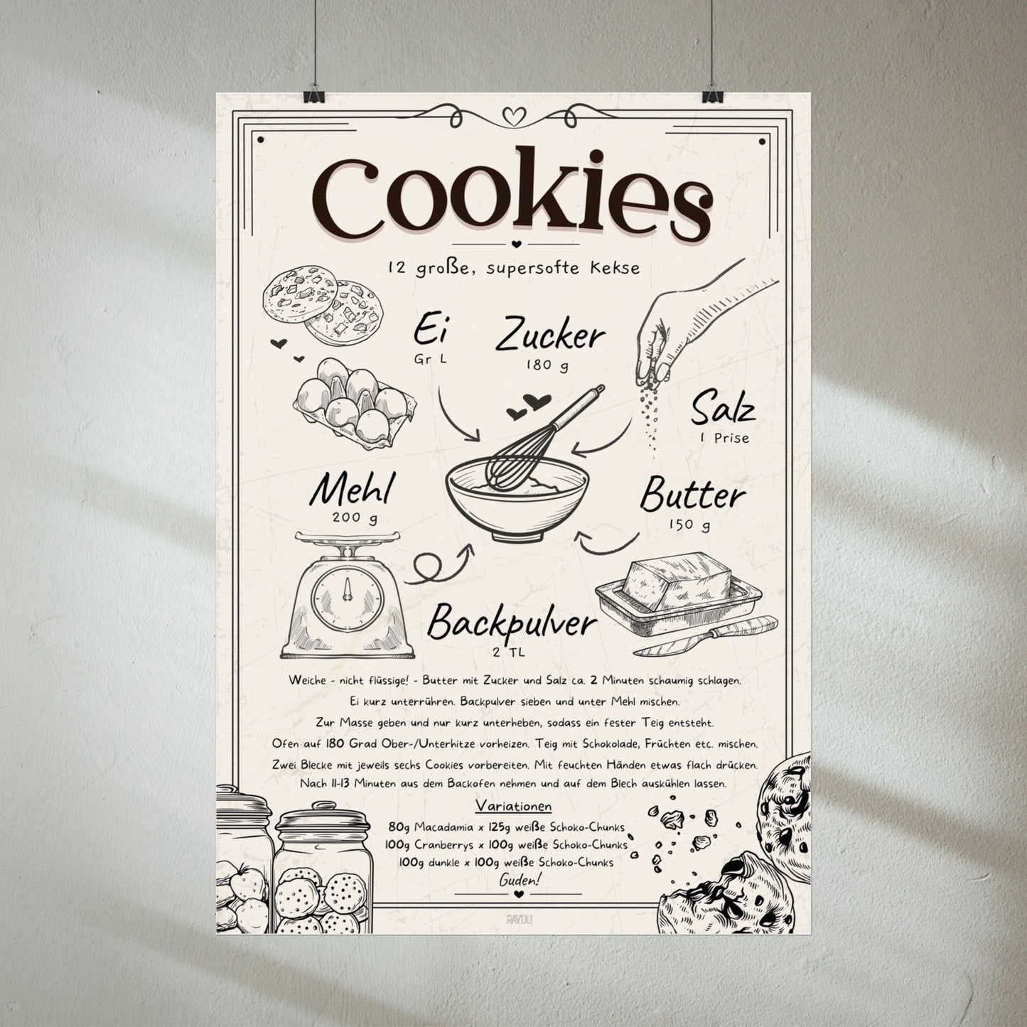 Cookies Rezept Poster