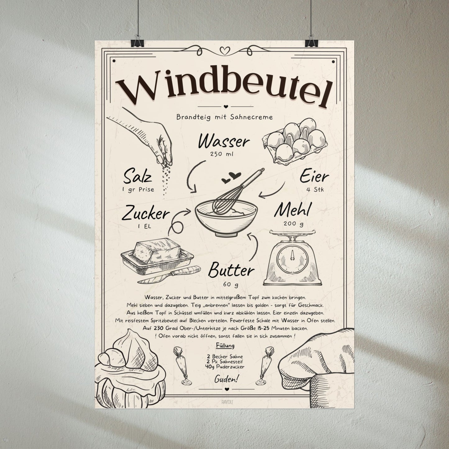 Windbeutel Rezept Poster