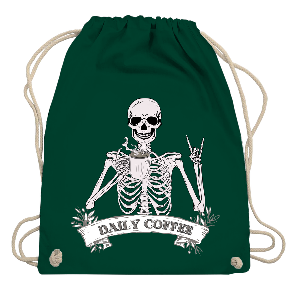 Turnbeutel Daily Coffee Skelett