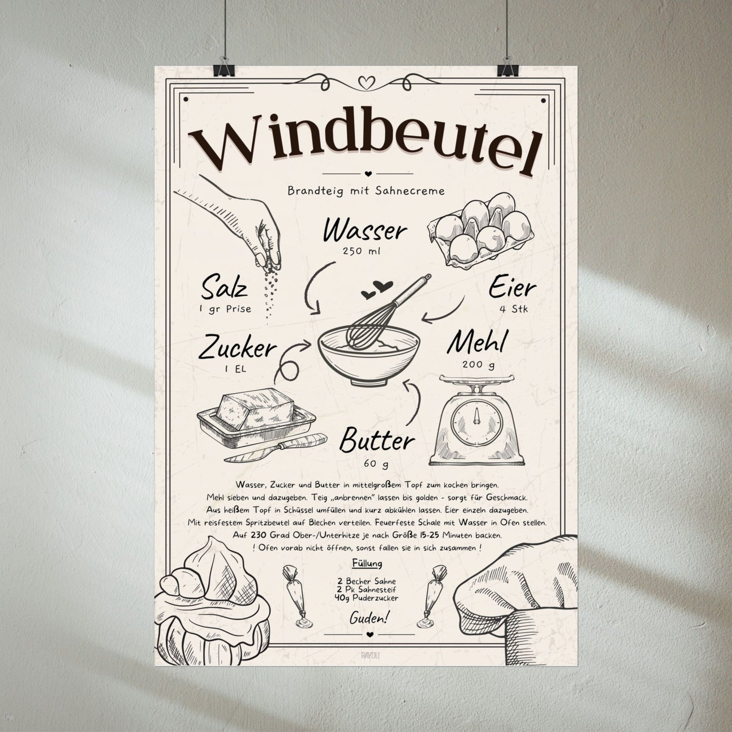 Windbeutel Rezept Poster