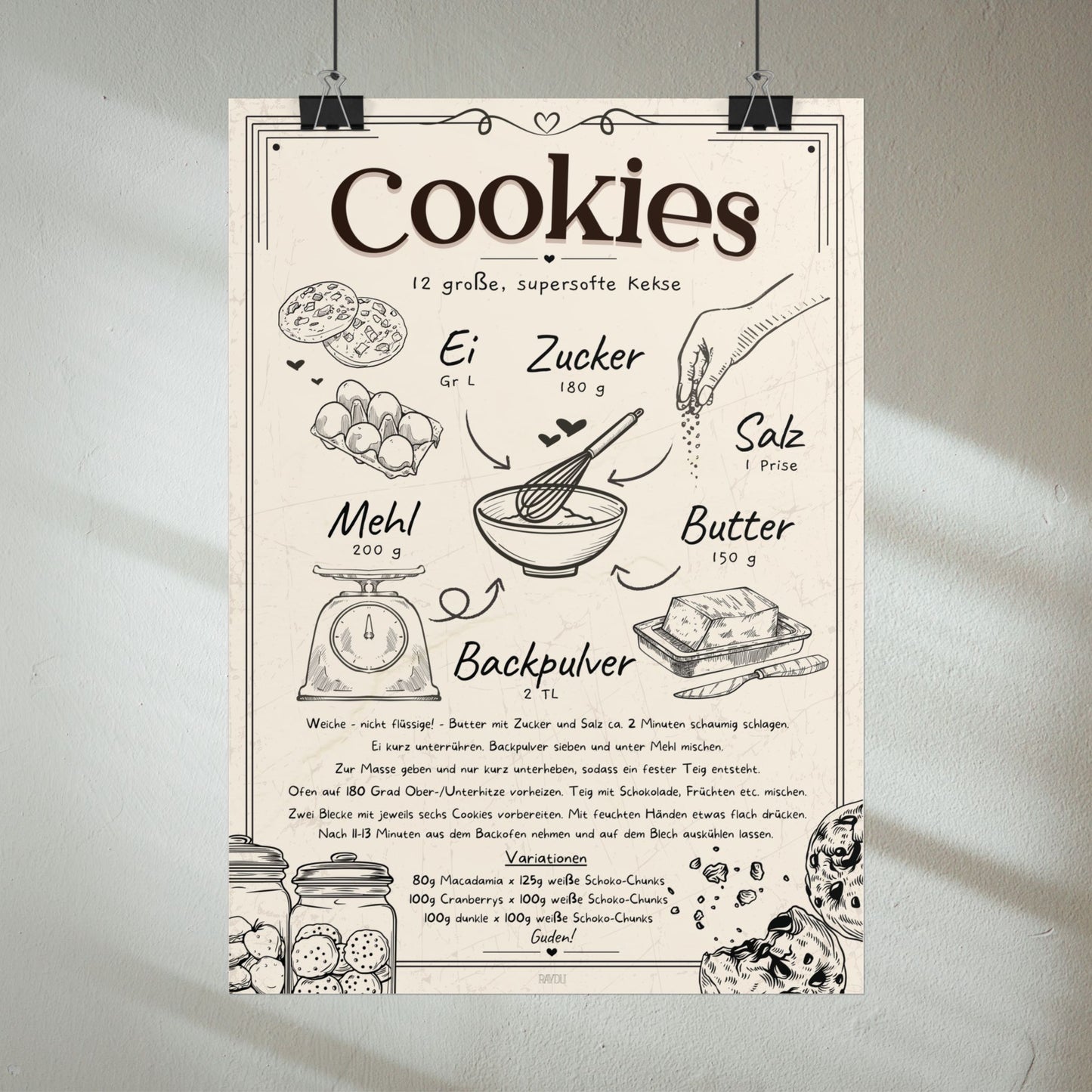 Cookies Rezept Poster