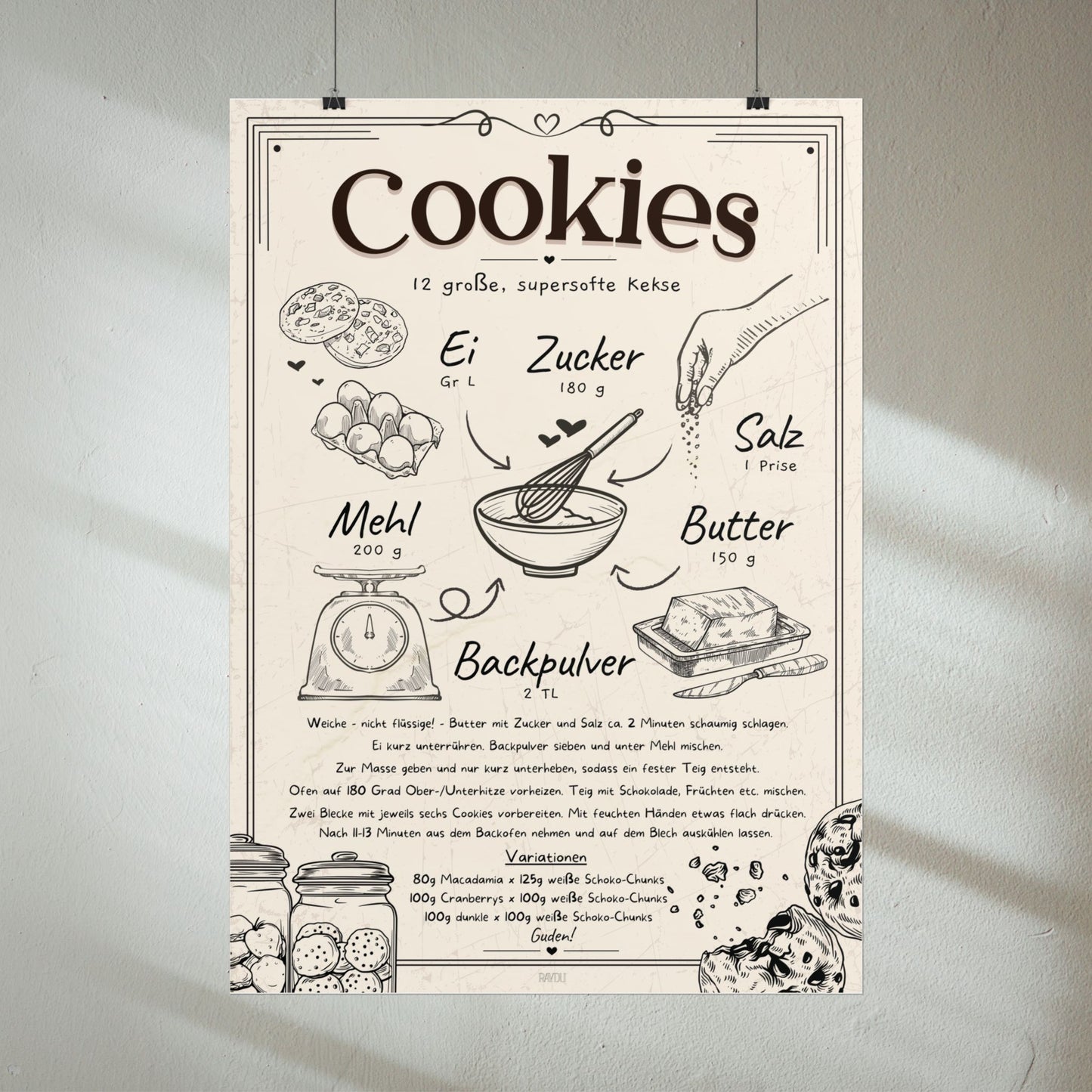 Cookies Rezept Poster