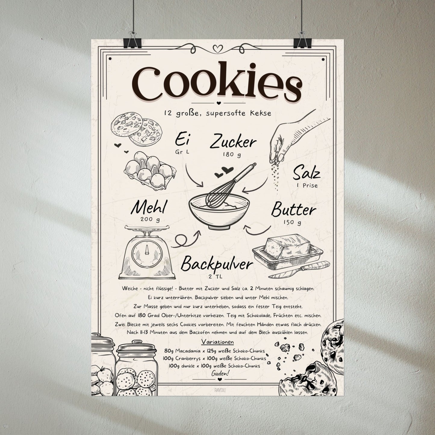 Cookies Rezept Poster