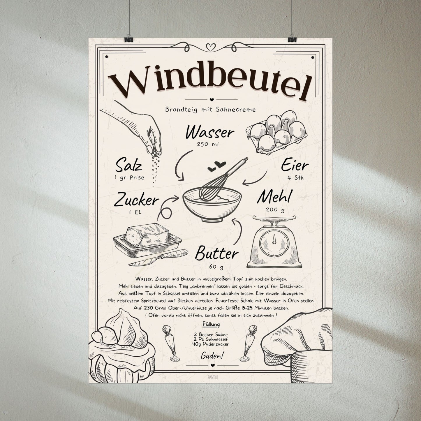 Windbeutel Rezept Poster