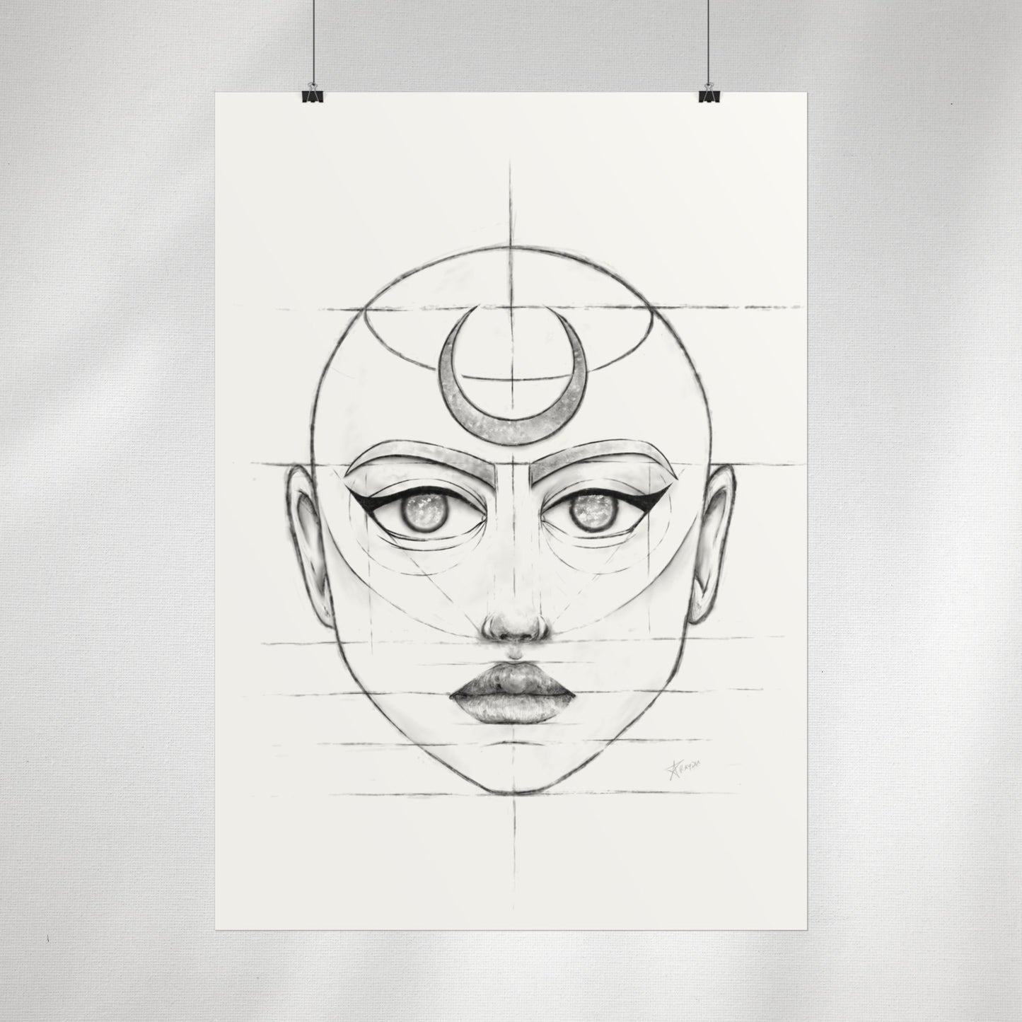 Sketchbook Skizze #1 Head Poster
