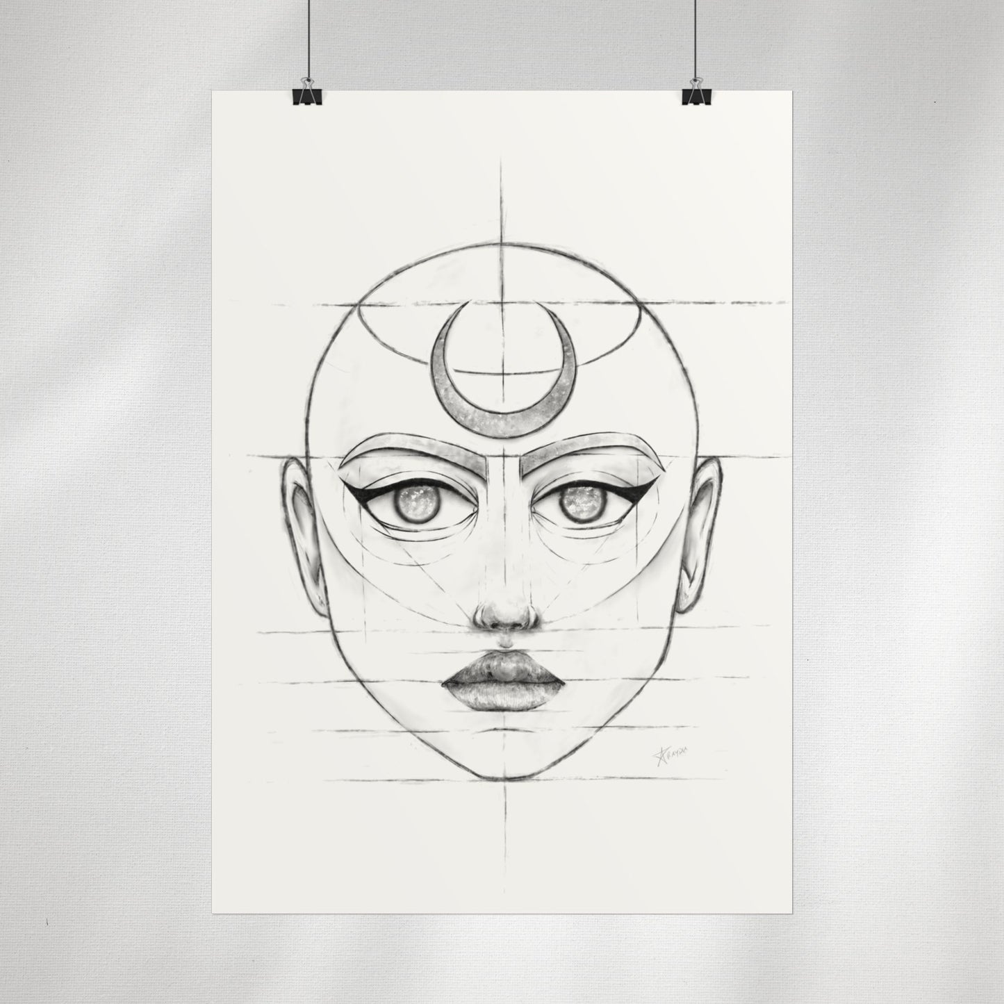 Sketchbook Skizze #1 Head Poster