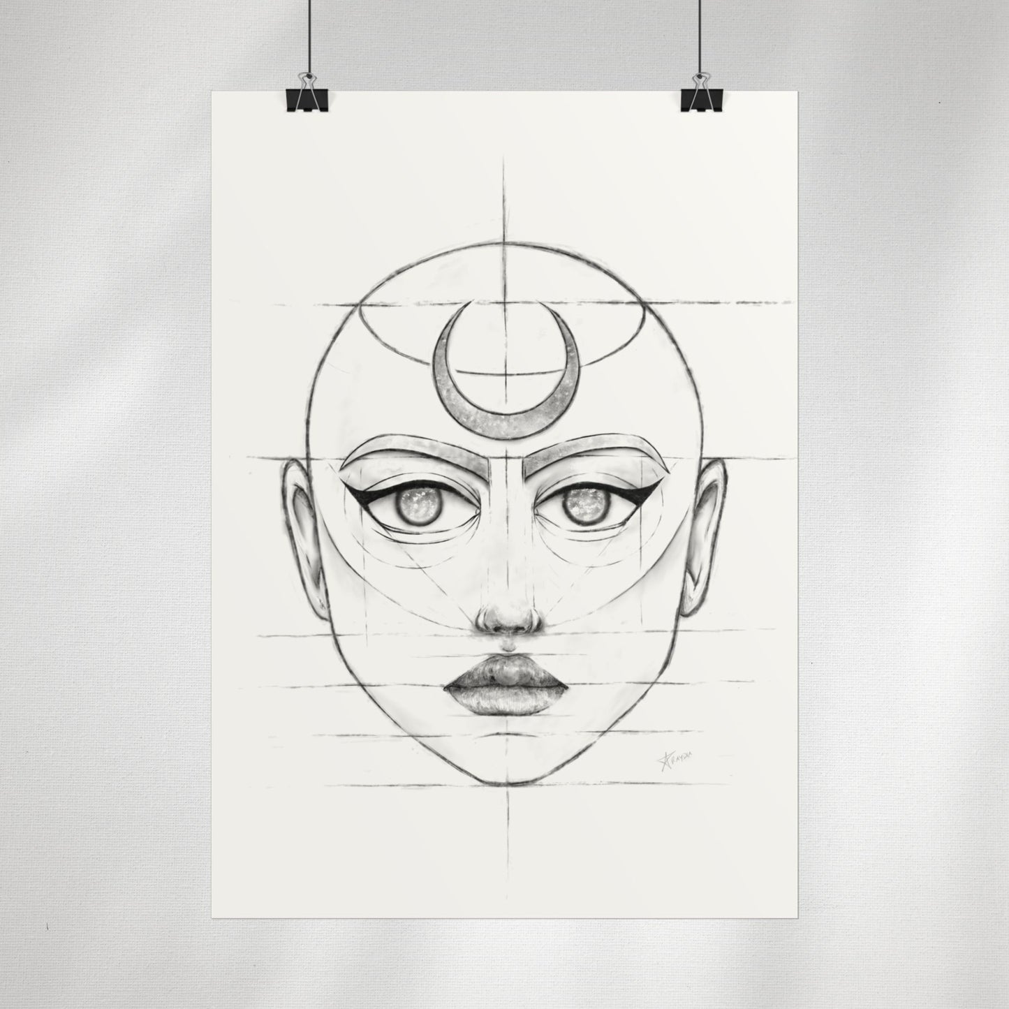 Sketchbook Skizze #1 Head Poster