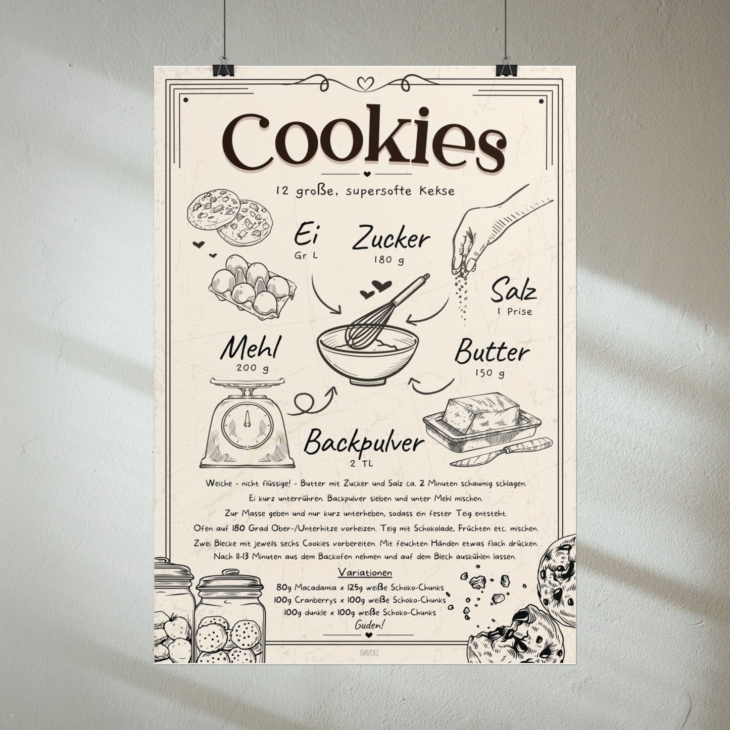 Cookies Rezept Poster