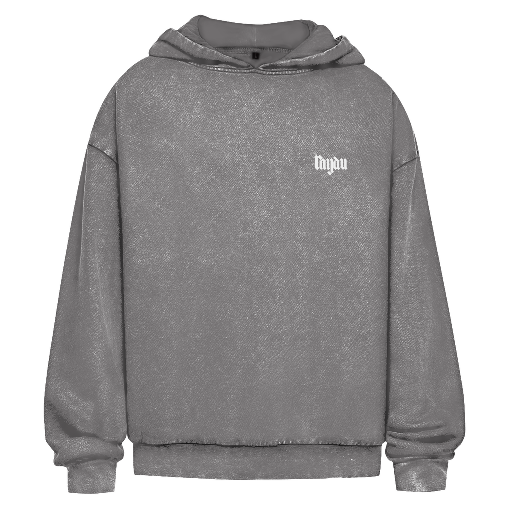 Merch Oversize Washed Hoodie Raydu Logo schwarz Merch