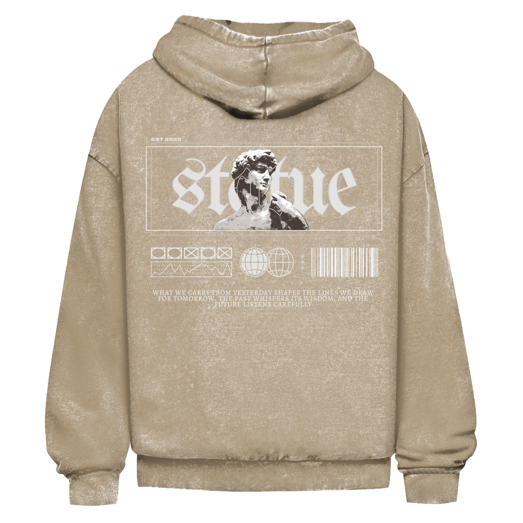 Oversize Washed Hoodie Statue Horizon