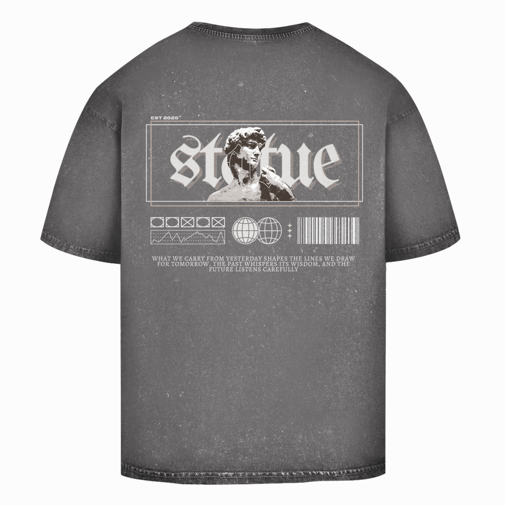 Oversize Washed Unisex T-Shirt Statue Horizon