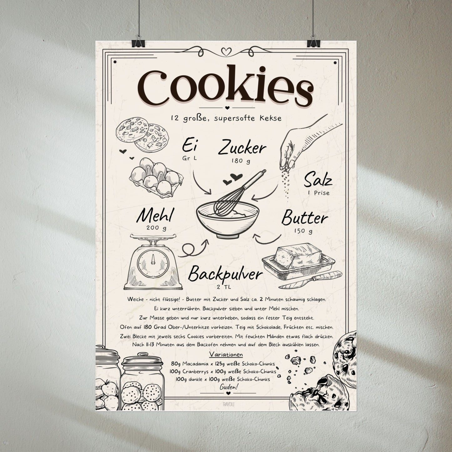 Cookies Rezept Poster