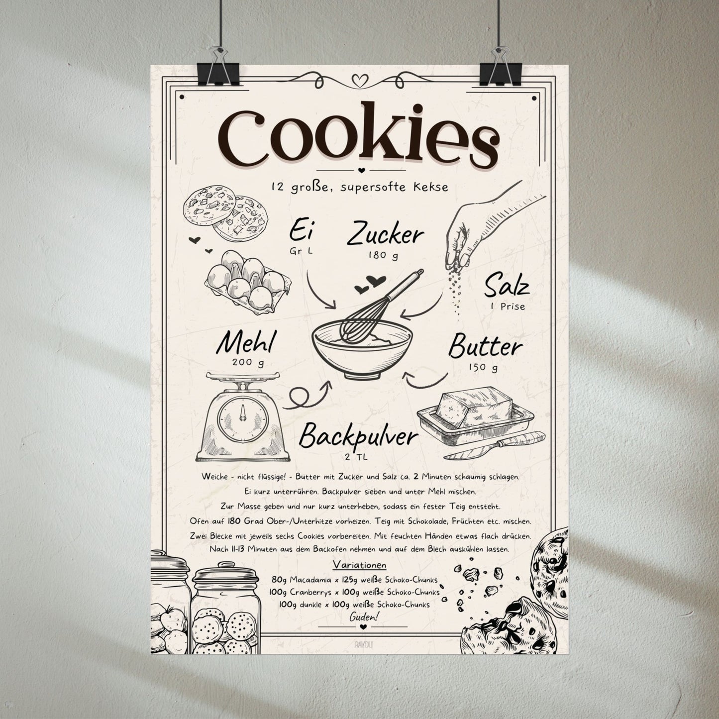 Cookies Rezept Poster