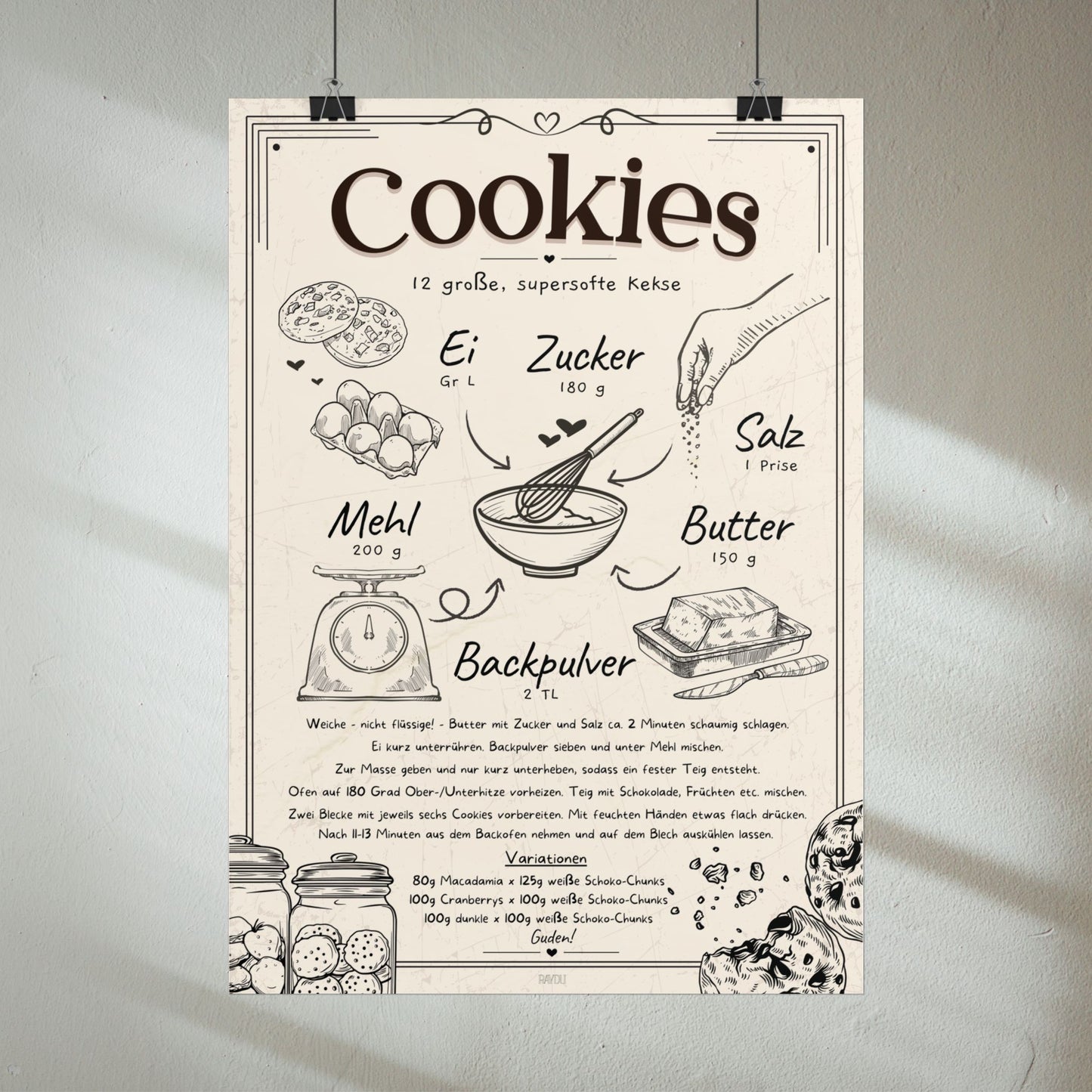 Cookies Rezept Poster