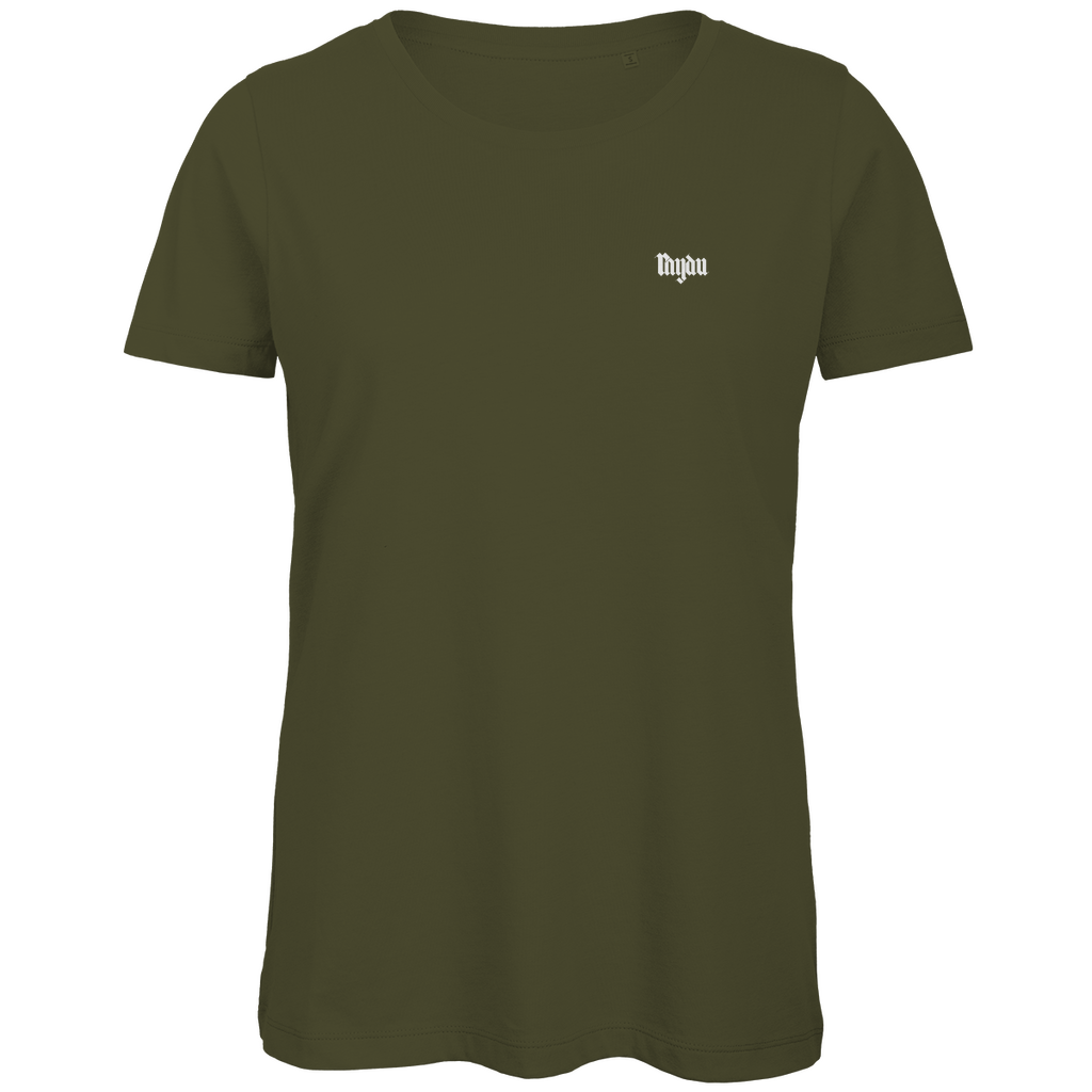 Merch Damen Premium Bio T-Shirt Raydu Logo schwarz