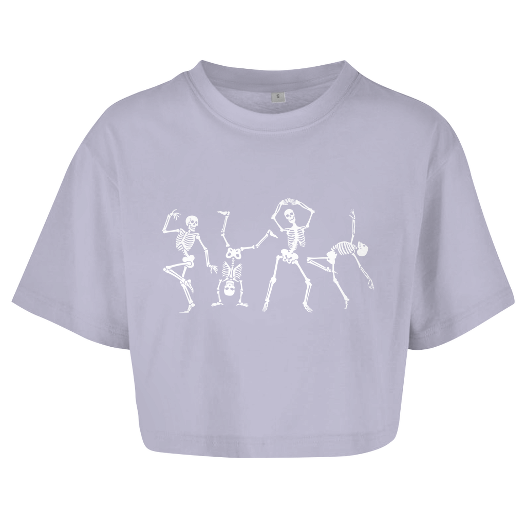 Oversize Crop Top Dancing Bones