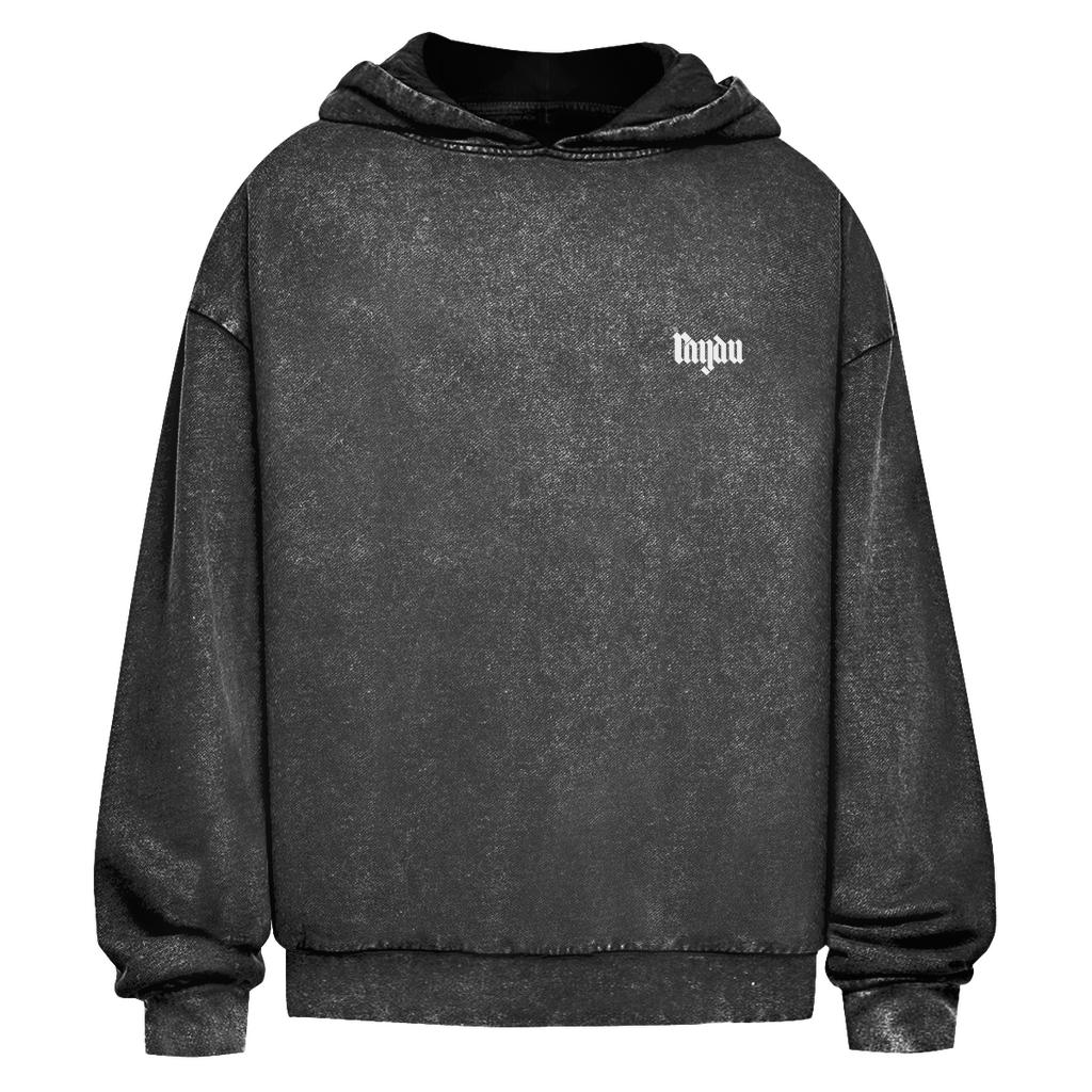 Merch Oversize Washed Hoodie Raydu Logo schwarz Merch