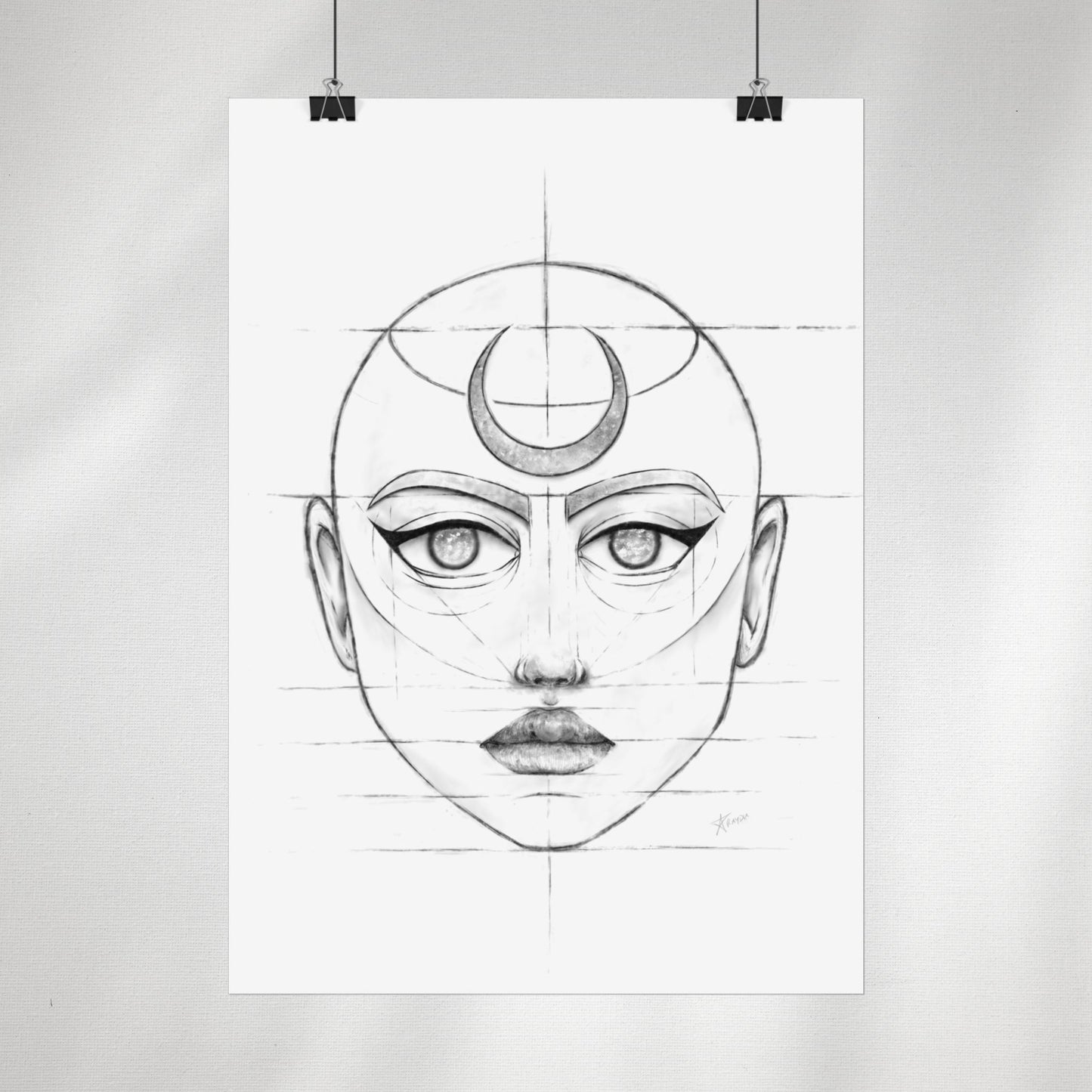 Sketchbook Skizze #1 Head Poster