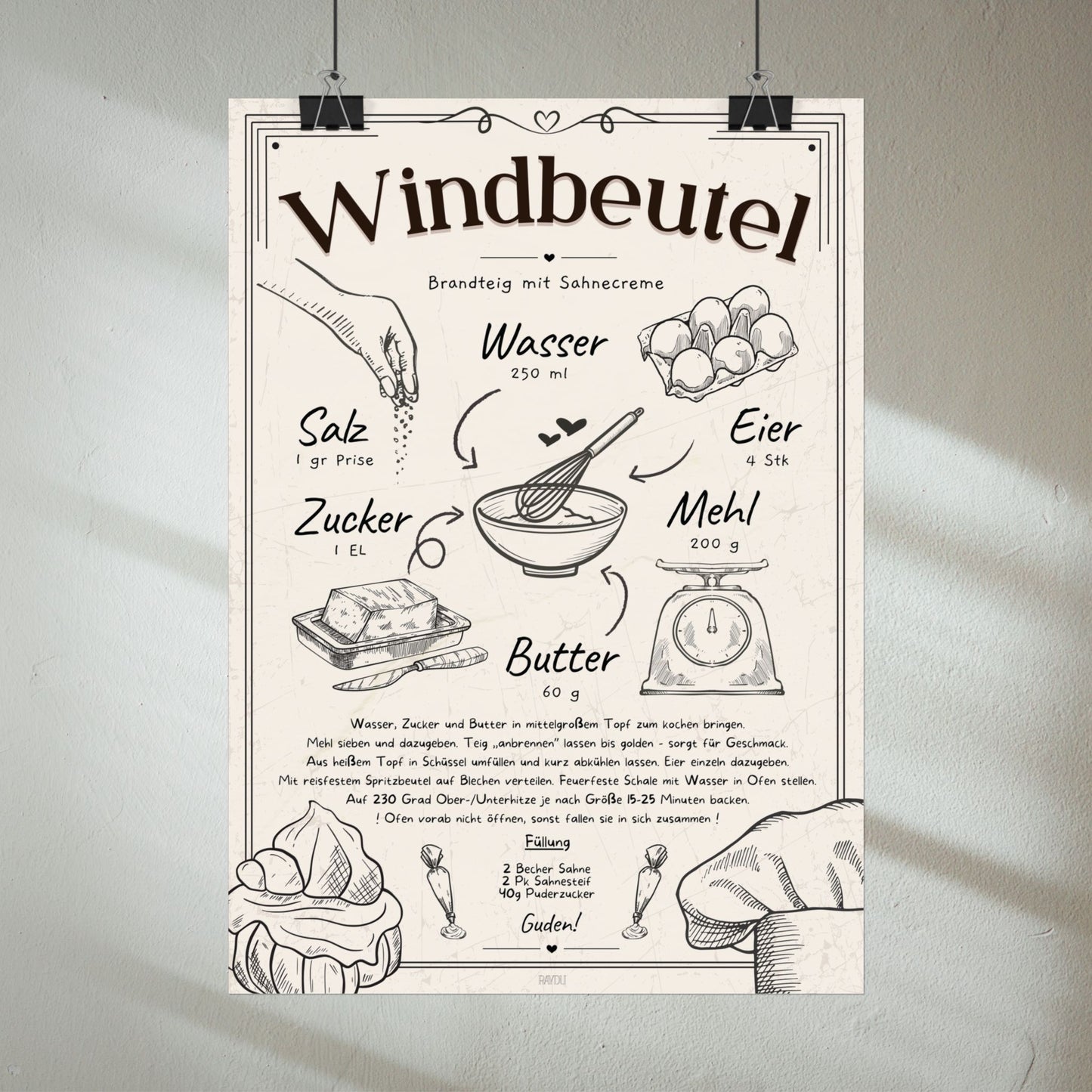 Windbeutel Rezept Poster