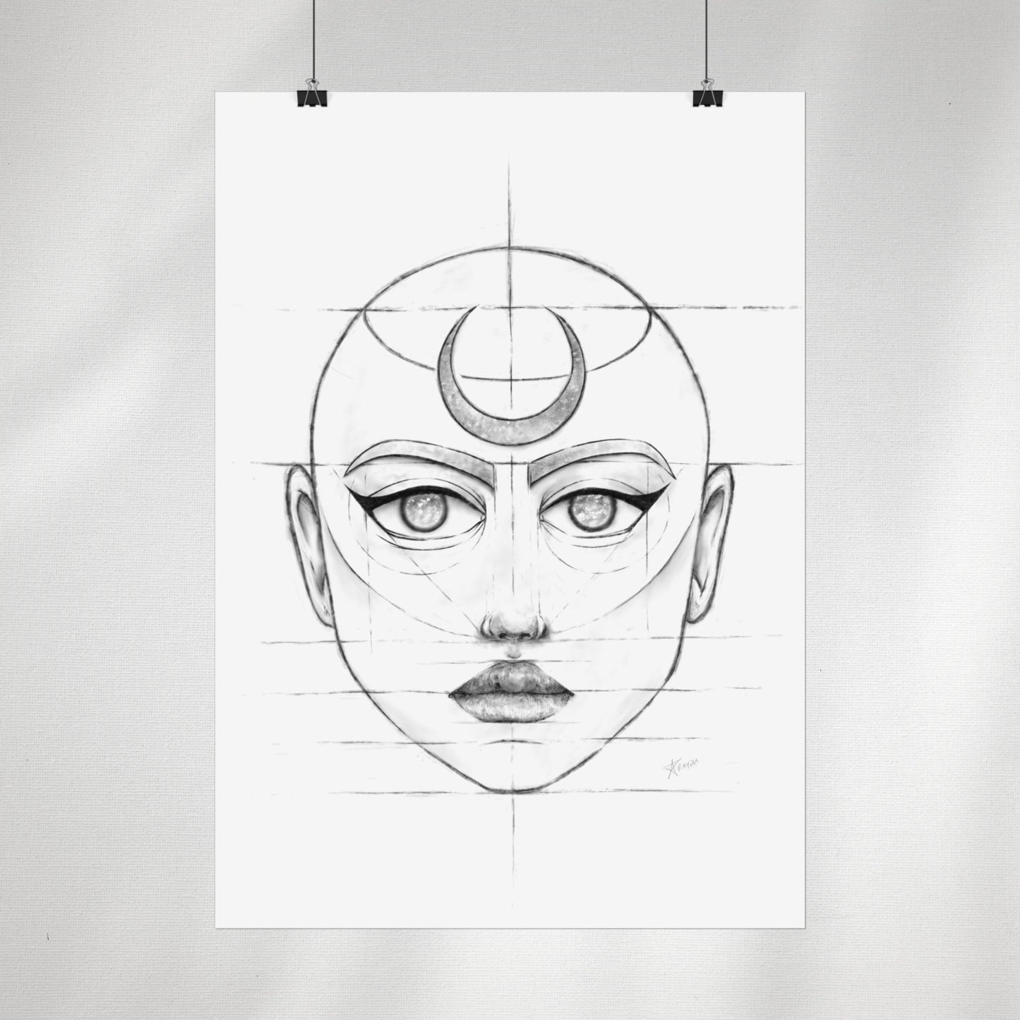 Sketchbook Skizze #1 Head Poster