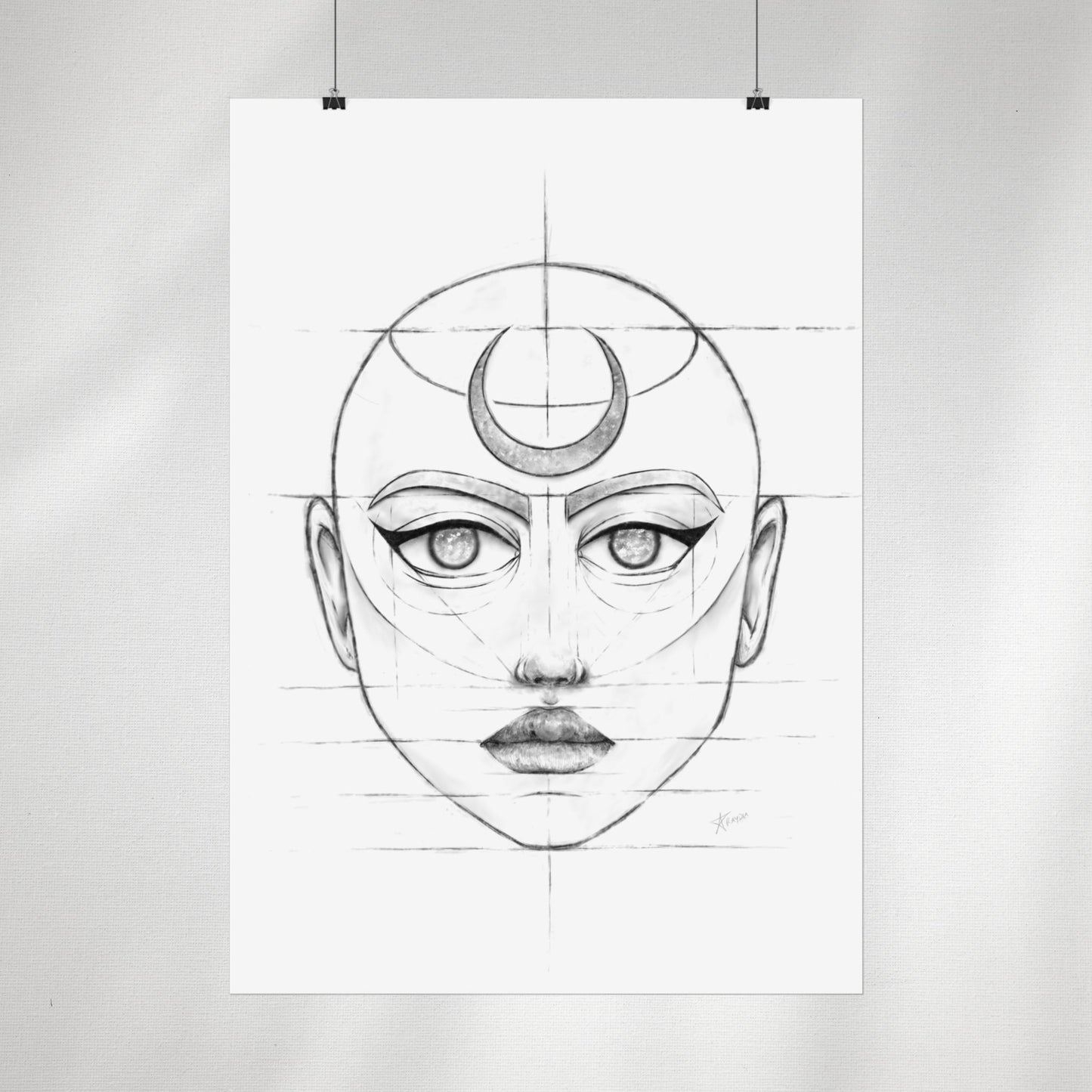 Sketchbook Skizze #1 Head Poster