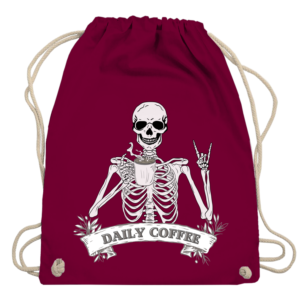 Turnbeutel Daily Coffee Skelett