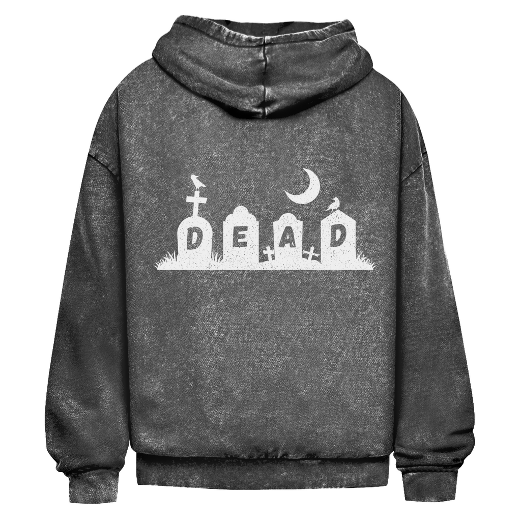 Oversize Washed Hoodie Dead