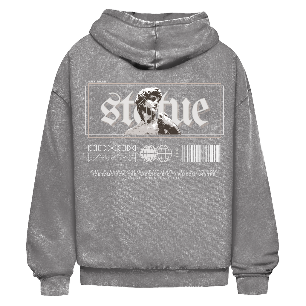 Oversize Washed Hoodie Statue Horizon