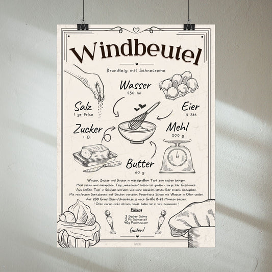 Windbeutel Rezept Poster