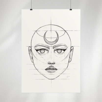 Sketchbook Skizze #1 Head Poster