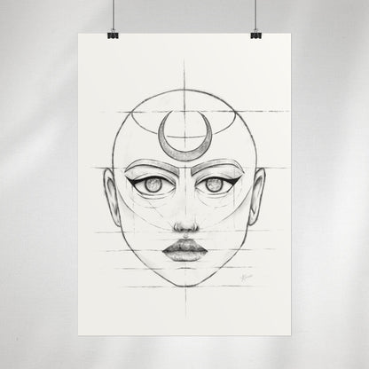 Sketchbook Skizze #1 Head Poster