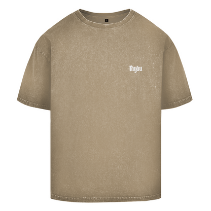 Oversize Washed Unisex T-Shirt Daily Coffee Skelett