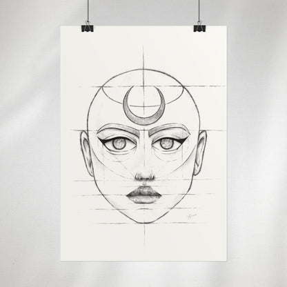 Sketchbook Skizze #1 Head Poster