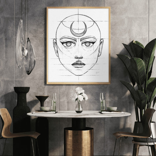 Sketchbook Skizze #1 Head Poster