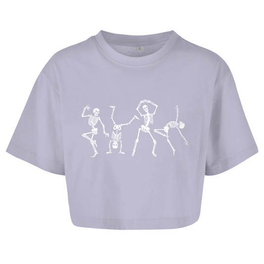 Oversize Crop Top Dancing Bones