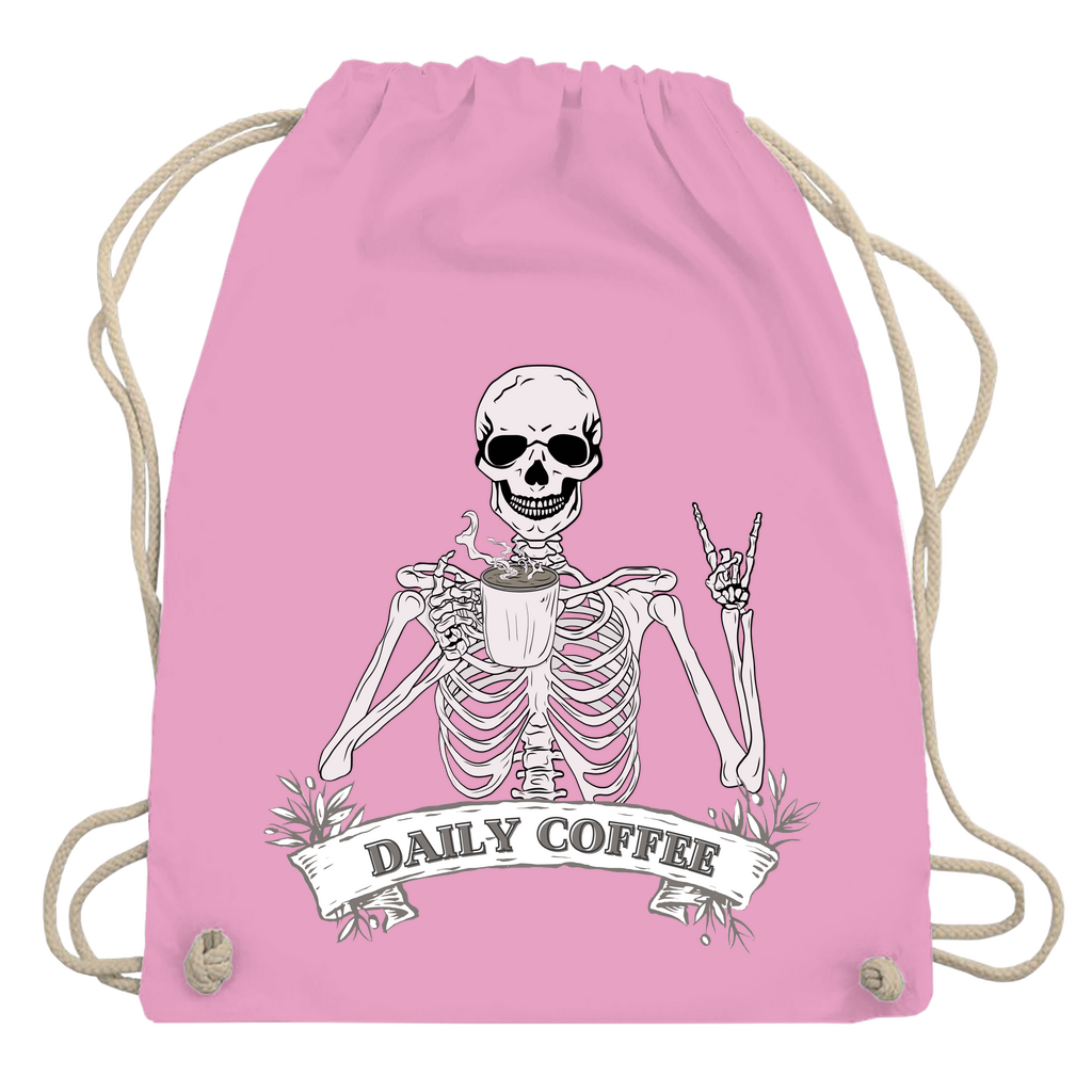 Turnbeutel Daily Coffee Skelett