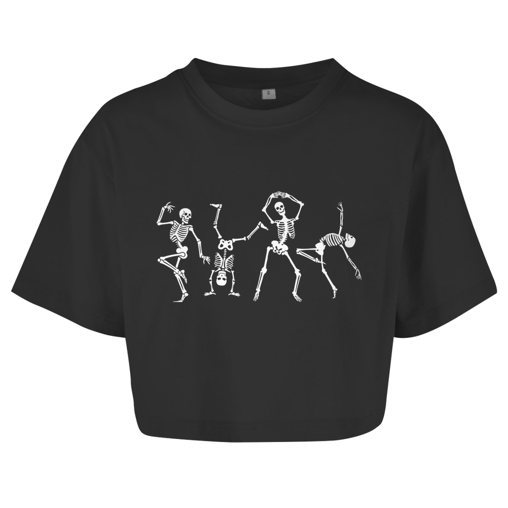 Oversize Crop Top Dancing Bones