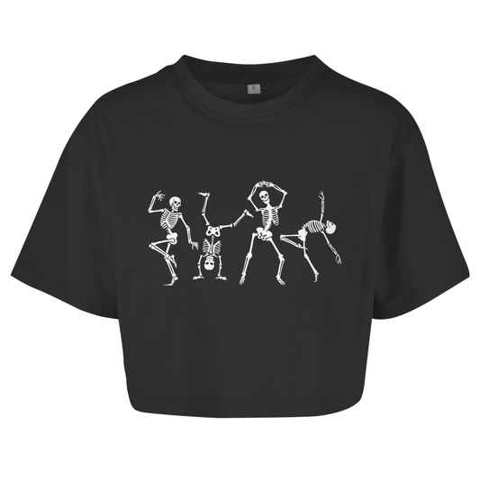 Oversize Crop Top Dancing Bones