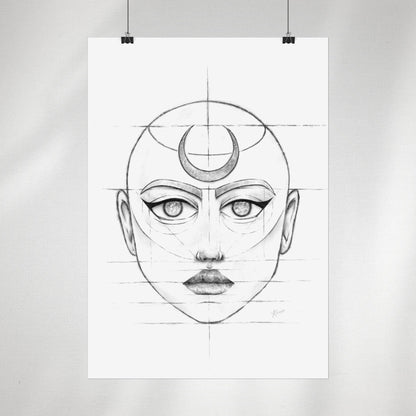 Sketchbook Skizze #1 Head Poster