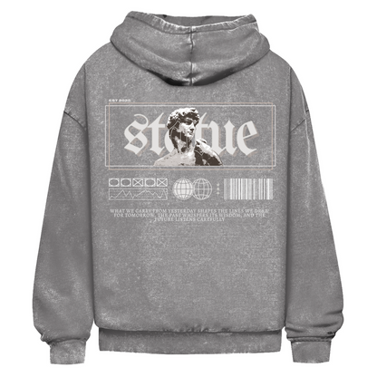 Oversize Washed Hoodie Statue Horizon
